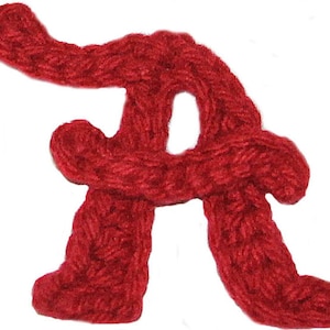 Motif appliqué au crochet « A » de l'Alabama (téléchargement instantané)