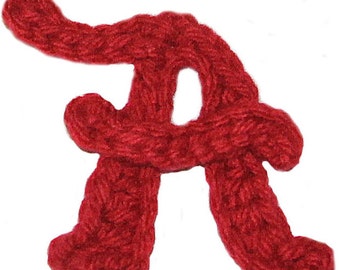 Alabama "A" Crochet Applique Pattern (Instant Download)