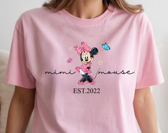 Custom Minnie Mouse shirt, Disney Trip Tee, Minnie Mama Mimi Gigi Mouse, Disney Family Shirts, 052