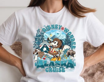 Custom Disney Wonder Cruise Shirt, Mickey Minnie Donald Daisy Pluto Goofy Alaska Cruise Shirts, Disney Trip Family Matching Shirt, 059