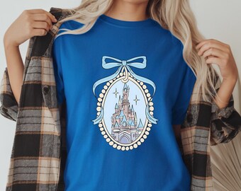 Coquette Mirror Disney Castle Shirt, Family Matching Shirts, Magic Kingdom Castle, Women's Castle Tee, Disney Trip Tee, 060