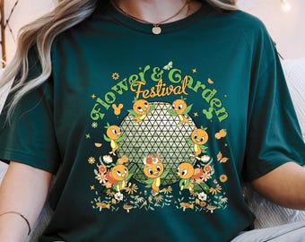 Disney Flower & Garden Festival Shirt, Disney Orange Bird Shirts, Flower Festival Tee, Disney Epcot Shirt,  074