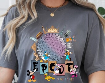 Retro Epcot Shirt, Disney Family Matching Shirt, Disneyworld V neck Shirts, Disney Trip Tank Top, Disney Toddler Shirt, 076