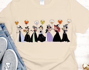 disney princess halloween shirt, disney halloween shirts, disney princesses shirt, halloween tee, 049