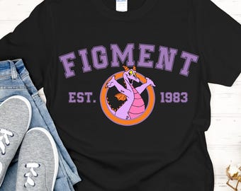 Figment Purple Dragon Shirt, Disney Figment Dragon Toddler Tee, Disney Trip V neck Shirt, Disney Epcot Shirt, Disneyworld tank top, 082