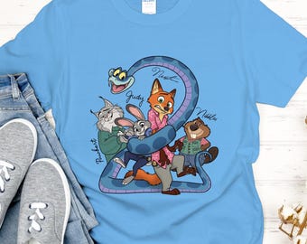 zootopia shirt, zootopia 2 characters shirt, zootopia matching, disney zootopia, zootopia kids shirt, 048