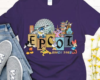Disney Epcot Shirt, Epcot Since 1982 Tee, Disney Vacation Shirt, Disney Friends Tee, Disney Trip Shirt, 044