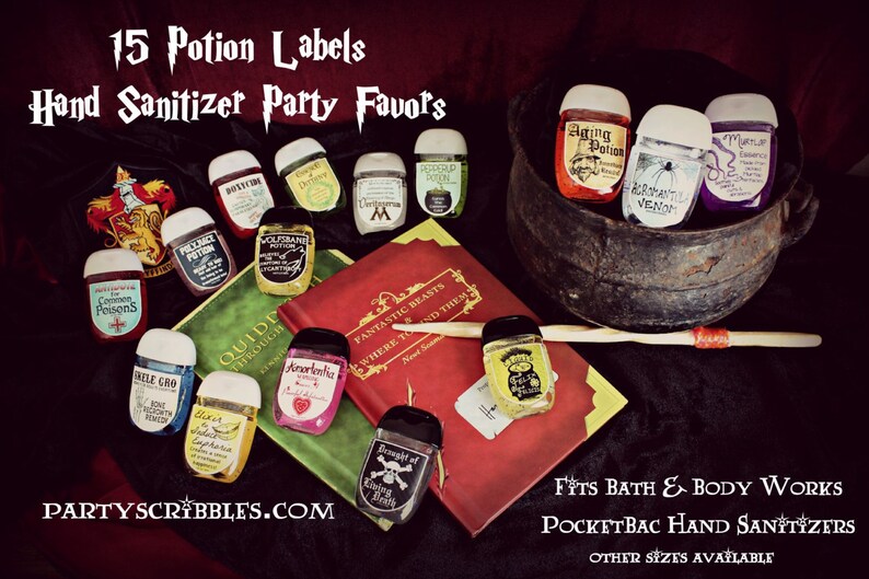 15 Wizard Potion Party Favor DIY Labels INSTANT DOWNLOAD Etsy