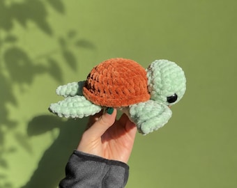 Turtle Crochet Pattern PDF, Amigurumi Beginner Plushie Instant Download