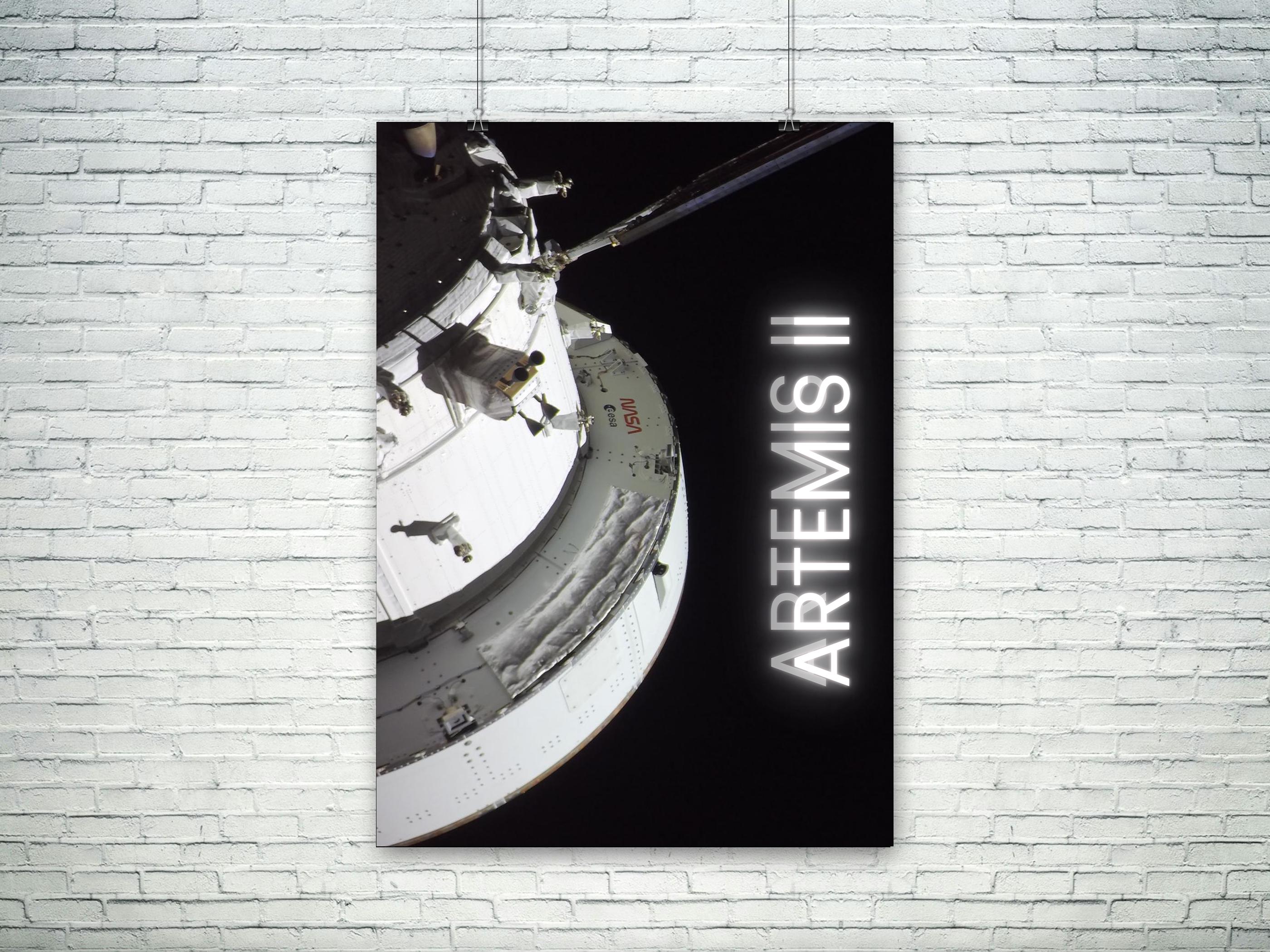 Artemis II Orion Capsule View Poster, Space Exploration Wall Art ...