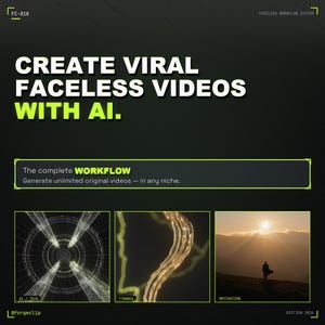 AI Faceless Video Workflow System | Viral Content Creation Guide (PDF)