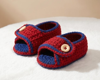 The Noah Crochet Sandals | Handmade Newborn Booties | Soft Sole Infant Gift