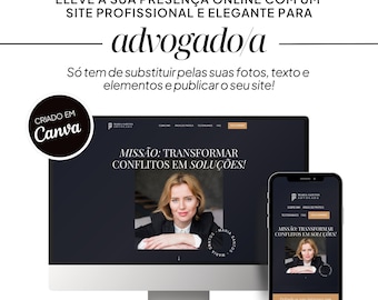Canva website for lawyers, attorneys, law firm.