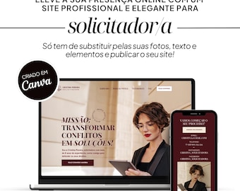 Canva website for solicitors or other professionals.