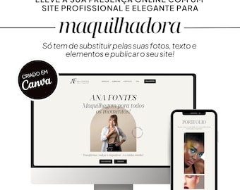 Website in Canva for makeup, makeup artists, or other professionals.