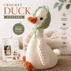 Padrão Farm Baby Duck Amigurumi: Tutorial de crochê Amigurumi (download digital)