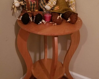 Curved leg cherry table