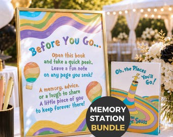Graduation Guest Book Sign | Oh The Places You’ll Go Theme | Advice Keepsake (PDF)