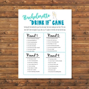 Bachelorette Party Drinking Games Instant Download