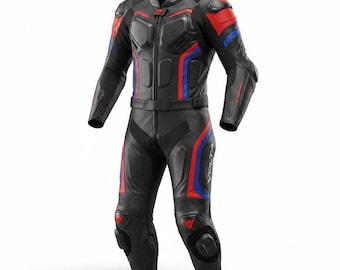 Men Motorbike Racing Suit | Full Body Leather Motorcycle Protective Gear