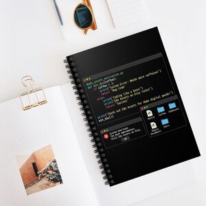 Cahier à spirale pour développeur Python | Journal de programmation amusant pour les programmeurs | Cadeau tech ingénieur logiciel image 8