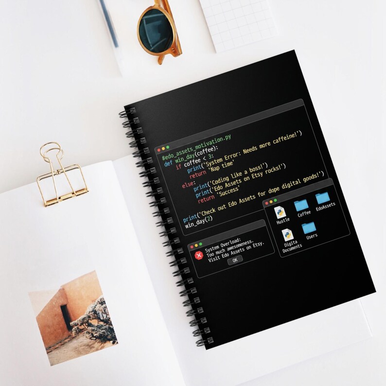 Cahier à spirale pour développeur Python | Journal de programmation amusant pour les programmeurs | Cadeau tech ingénieur logiciel image 8