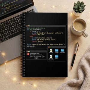Cuaderno espiral para desarrolladores de Python / Diario de programación divertido / Regalo tecnológico para ingenieros de software