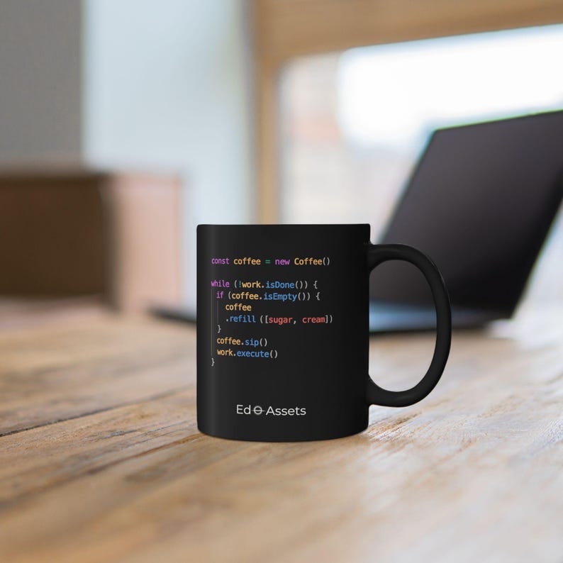 JavaScript Developer Black Mug | Software Engineer Coffee Cup | Tech Founder Coding Gift bild 8