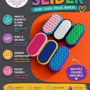 Magnetische schuiffidget | Sensorisch speelgoed | Fidget voor in je zak | Geschikt voor ADHD en autisme | Stille stressverlichting