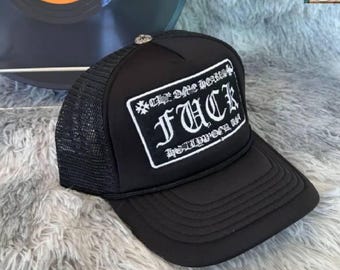 Gothic Cross Trucker Hats || Mesh Back Streetwear Caps