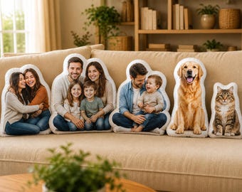 Custom Pet Photo Pillow | Personalized Shaped Cushion for Pet Lovers