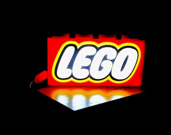 LED-USB-Lampe im Lego-Stil – Geek- und Vintage-Deko / Originelles Geschenk / Wohnzimmer-/Spielzimmer-Deko / 3D-Druck / Dekoratives Licht