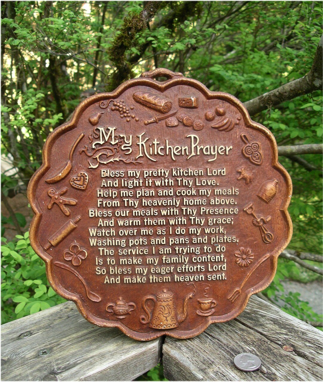 Vintage My Kitchen Prayer Plaque 1960s Multi Products Inc Etsy