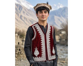 Gilet afghano Kuchi con ricami dorati – Gilet Banjara vintage fatto a mano – Gilet tradizionale unisex Hazara