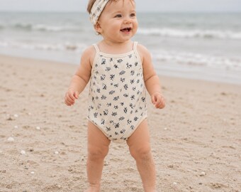 Personalized Baby Girl Cami Bodysuit, Soft Stretch Cotton Romper, Breathable Summer One Piece with Custom Name