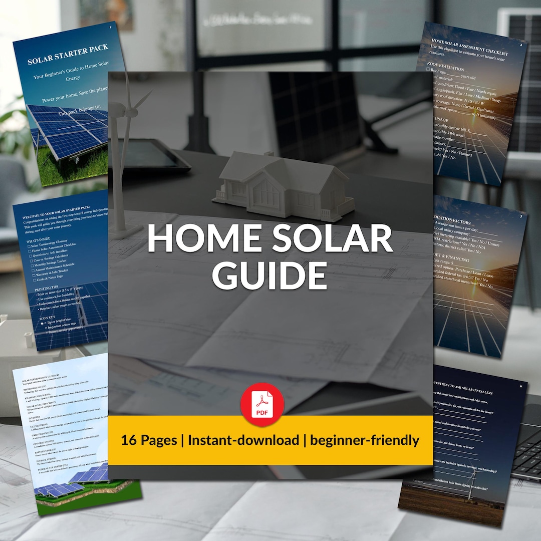 Solar Energy Guide Solar Energy Guide for Beginners | Home Solar Planning Handbook ...