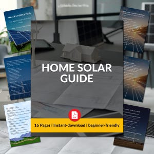 Solar Energie Anleitung für Anfänger | Home Solar Planungs-Handbuch | Sofort Download