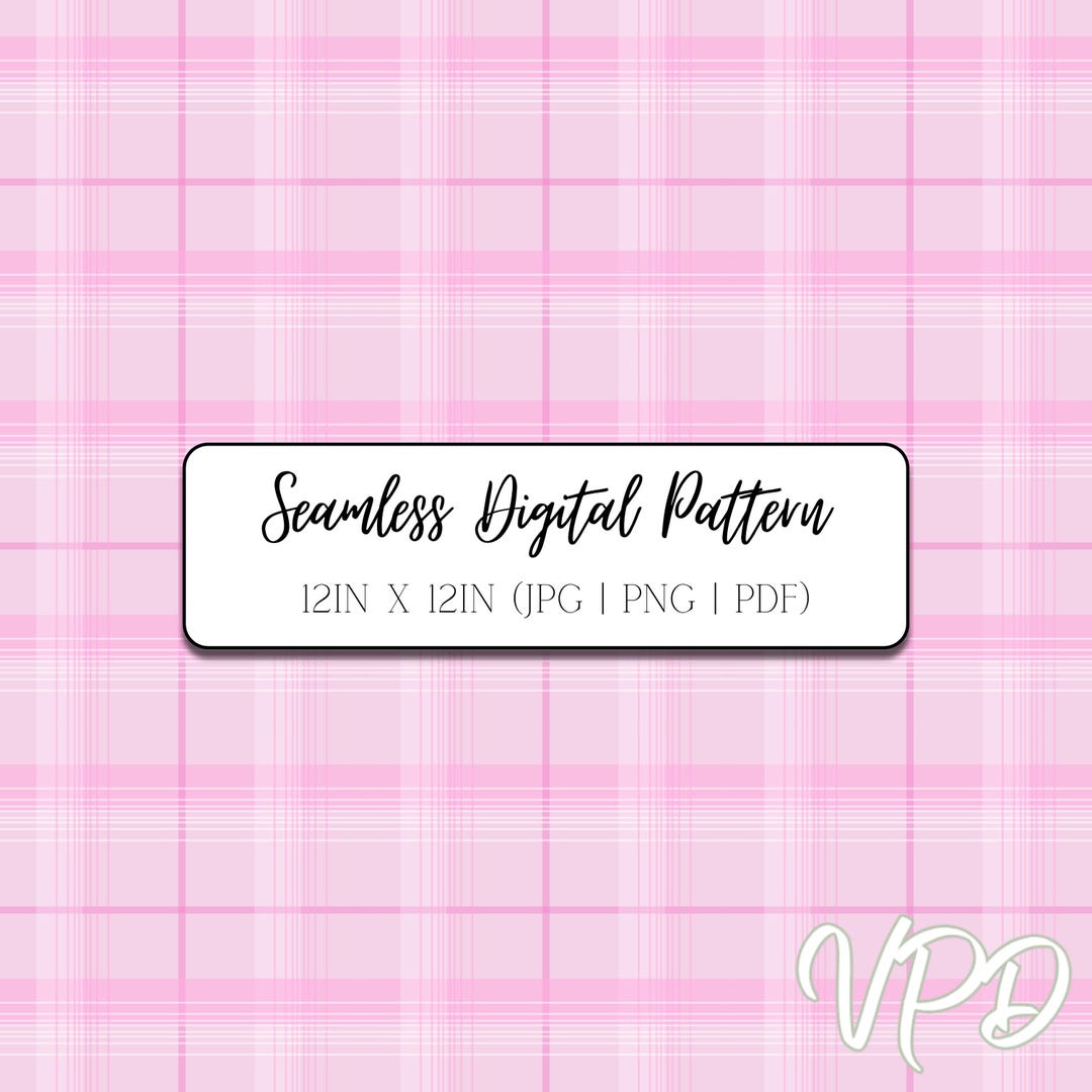 Soft Pink Plaid Seamless Pattern, Pastel Tartan Digital Paper, Preppy ...