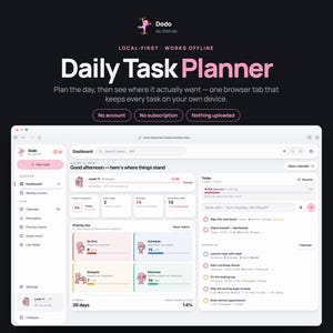 Daily Task Planner App, Offline To Do List & Calendar, Eisenhower Matrix, Pomodoro Timer, Gantt Chart, No Subscription, Lifetime Access