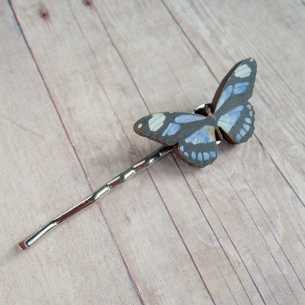 Blue Butterfly Bobby Pin