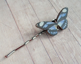 Blue Butterfly Bobby Pin