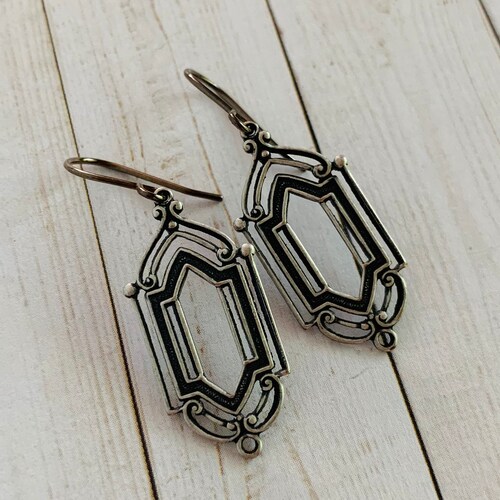 Sapphire Blue Art Deco Earrings Crystal Earrings Statement Etsy