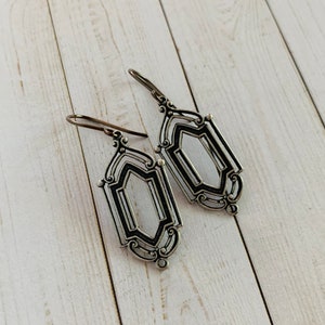 Silver Art Deco Earrings