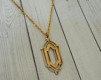 Gold Art Deco Necklace