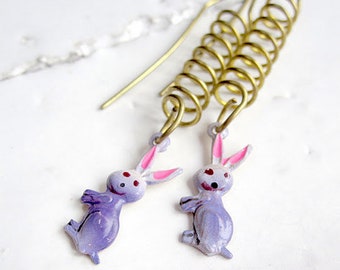 Bunny Earrings Easter Basket Rabbit Jewelry