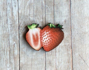 Strawberry Brooch Garden Fruit Jewelry Gift For Farmer