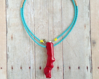 Collar de rama de coral