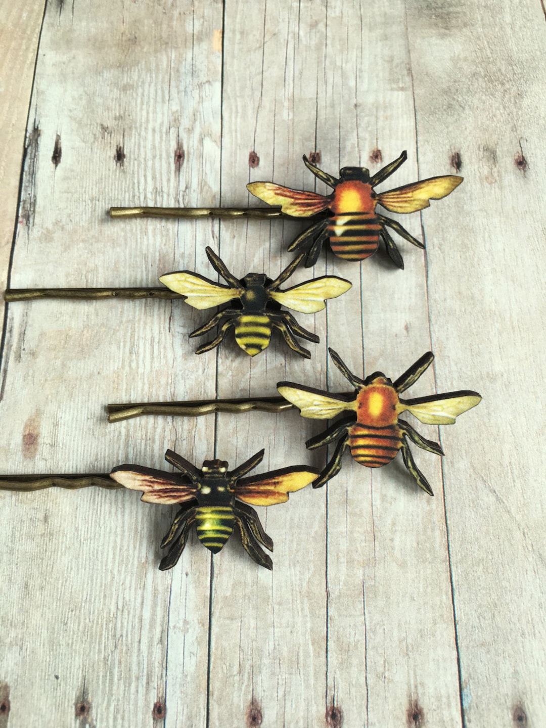 Bee Hair Pin Insect Accessory Bumblebee Barrette Gift for Gardener Save ...