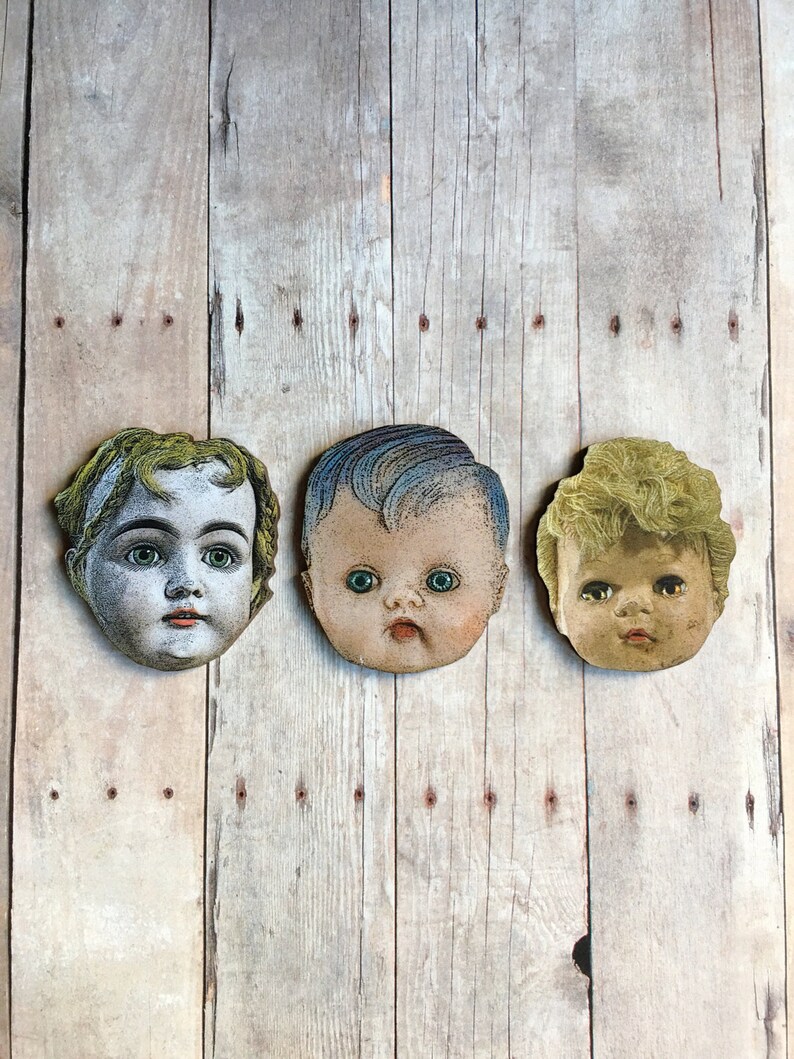 Doll Brooch Doll Parts Jewelry Doll Head Pin Etsy