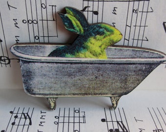 Bunny Brooch Rabbit Jewelry Easter Basket Gift